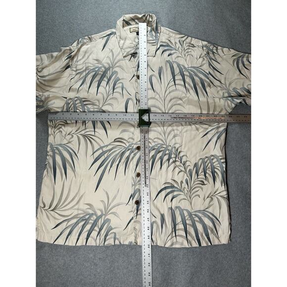 Tommy Bahama Shirt Mens Large Silk Hawaiian Floral Short Sleeve Button Up - Picture 2 of 10